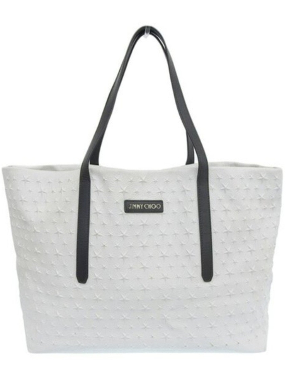JIMMY CHOO Jimmy Choo Leather
Pimlico Star Embossed Tote Bag EUC